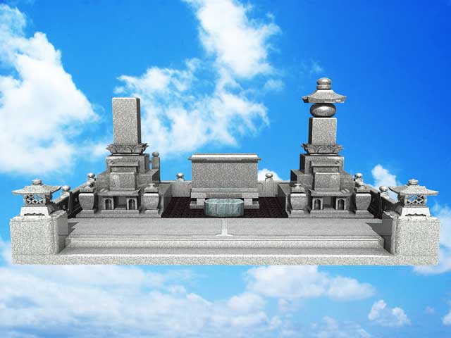 笠岡のお墓の吉相　セット墓の写真